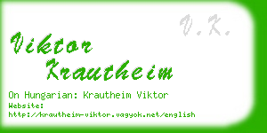 viktor krautheim business card